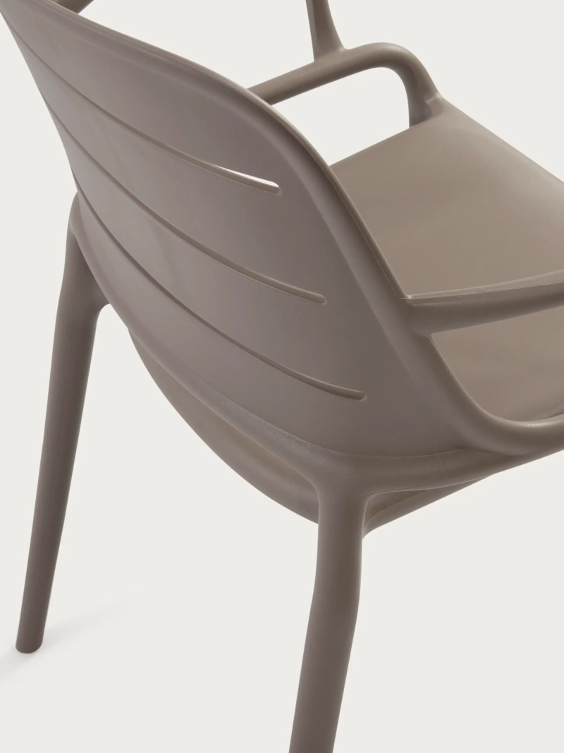 Silla de plástico con reposabrazos apta para exterior - Sunset FurnMod - 33