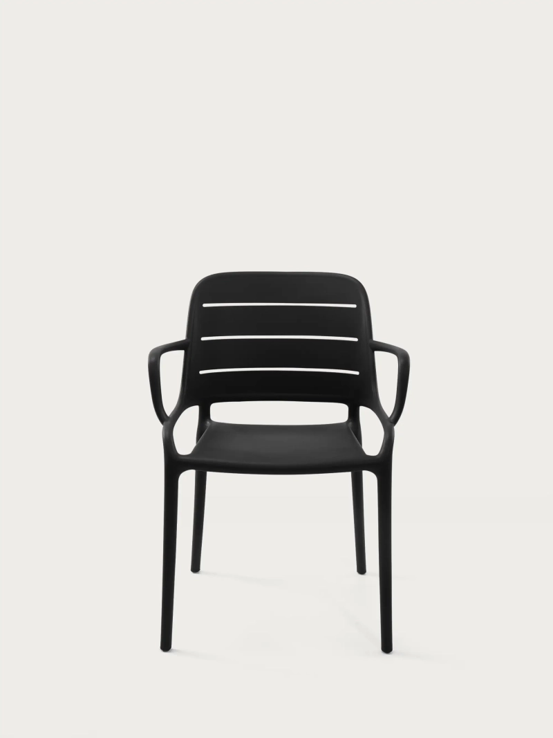 Silla de plástico con reposabrazos apta para exterior - Sunset FurnMod - 2