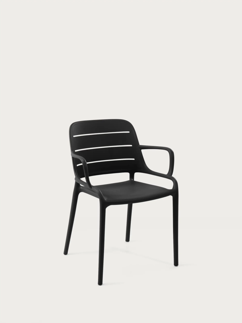 Silla de plástico con reposabrazos apta para exterior - Sunset FurnMod - 8