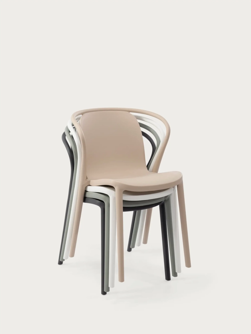 Silla de comedor apilable apta para jardín - Pierre FurnMod - 18