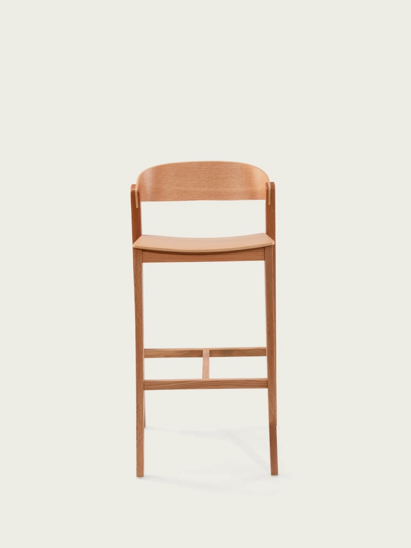 stool Scandinavian high in oak and walnut - Soho FurnMod - 1