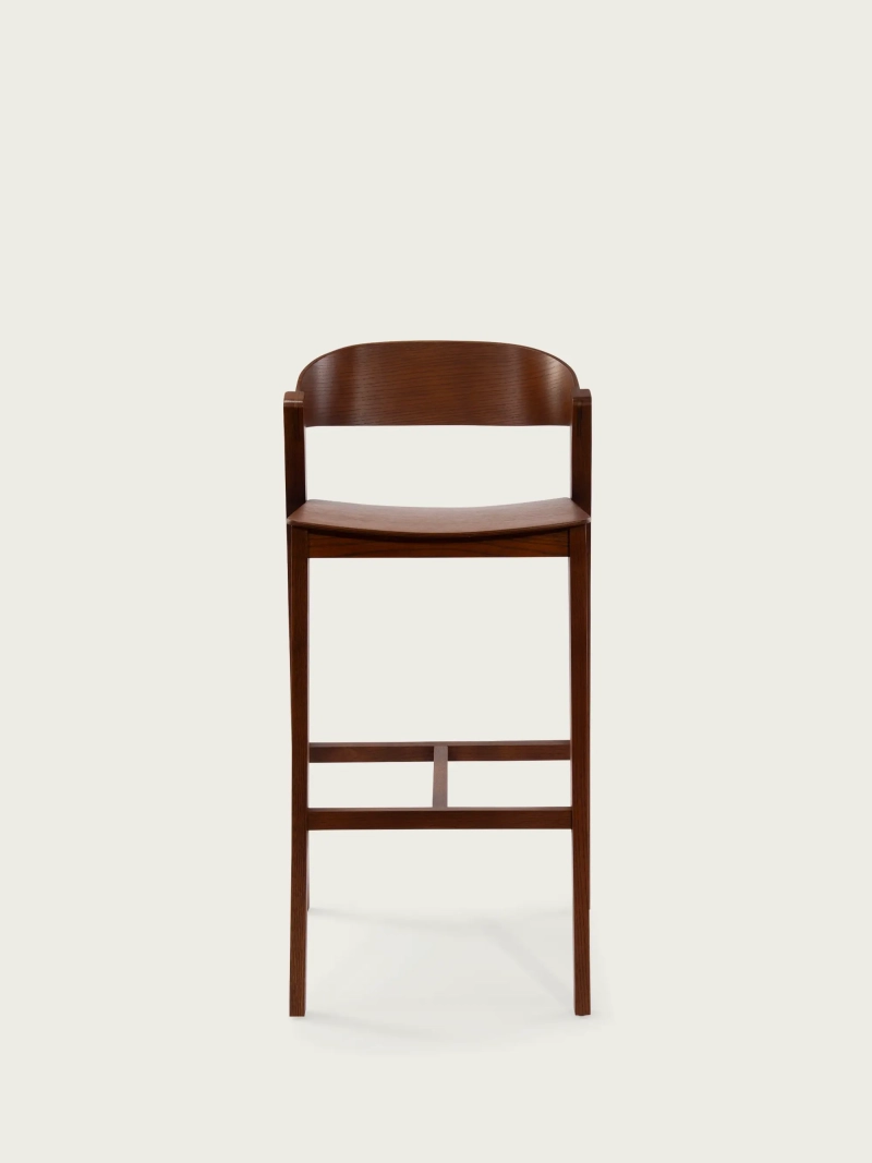 sgabello Scandinavo alto in rovere e noce - Soho FurnMod - 23