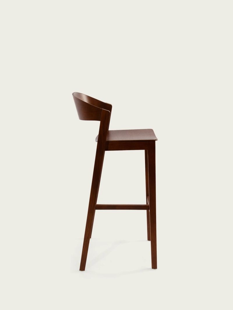 Taburet nordic înalt din stejar și nuc - Soho FurnMod - 23