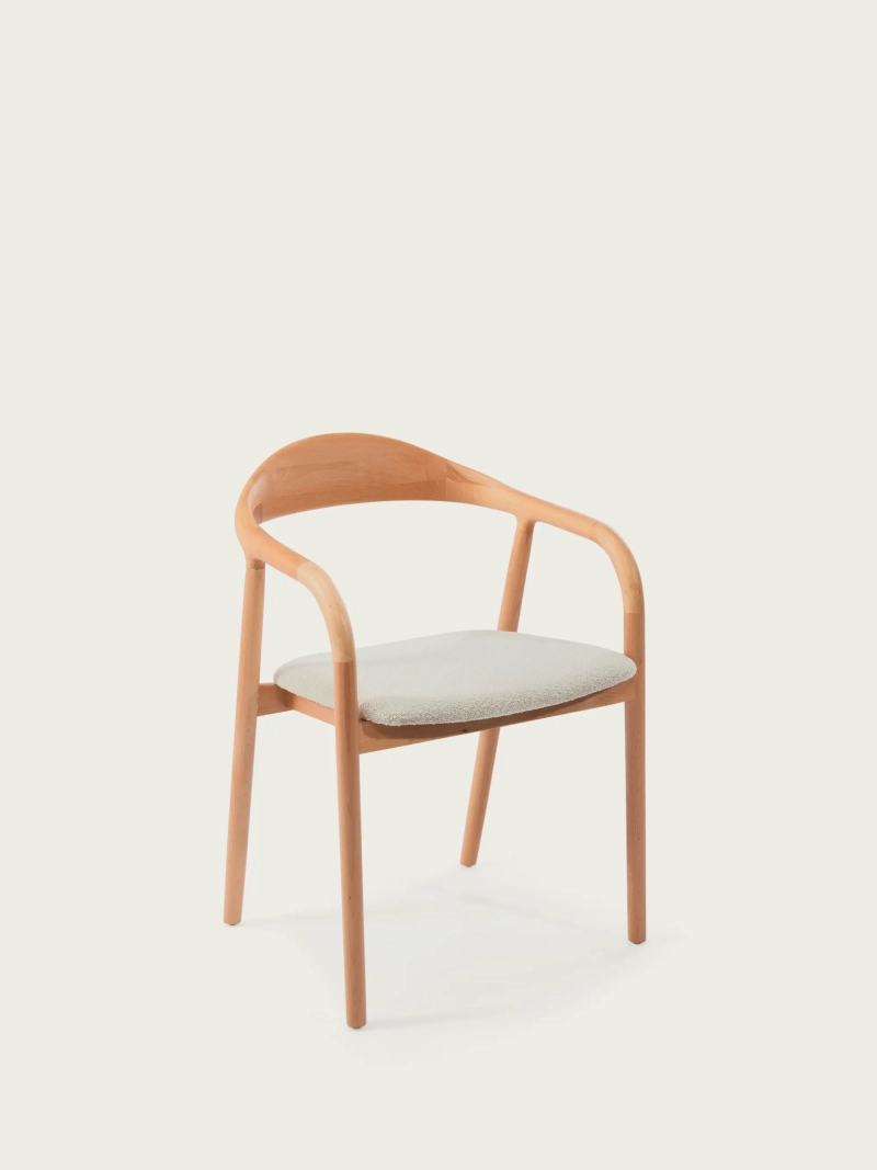 Silla de madera con cojín tapizado - Warsow FurnMod - 1