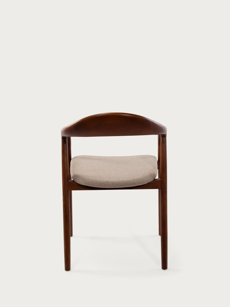 Nordic design wooden chair with upholstered cushion for living room - Warsow FurnMod - 10