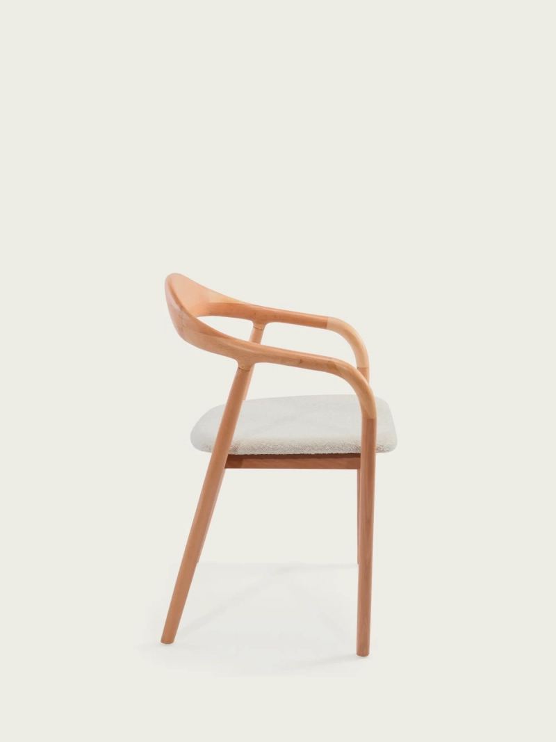 Houten stoel met bekleed kussen - Warsow FurnMod - 8