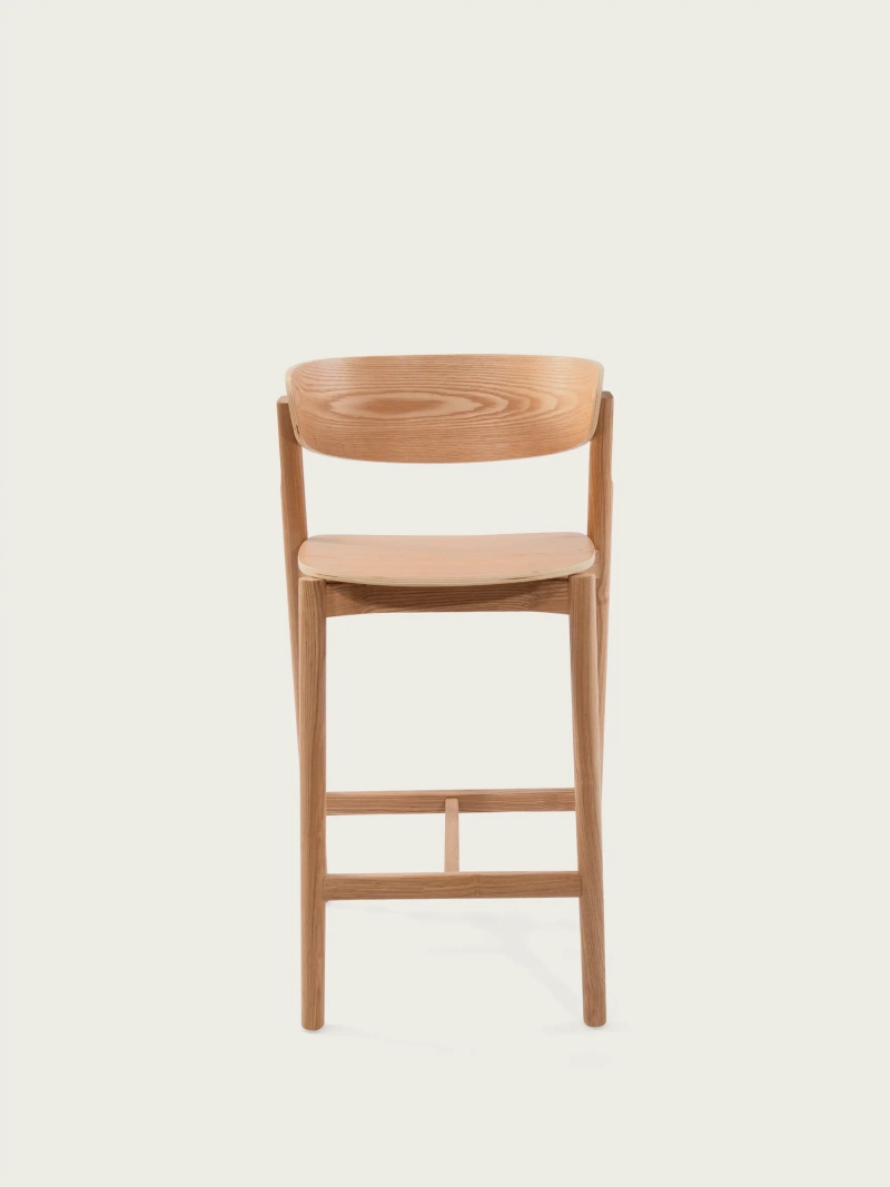 Scandinavian Bar Stool in Natural Ash - Notorius FurnMod - 1