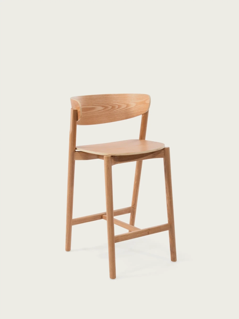 Scandinavian Bar Stool in Natural Ash - Notorius FurnMod - 8