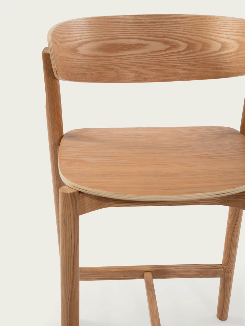 Scandinavian Bar Stool in Natural Ash - Notorius FurnMod - 1