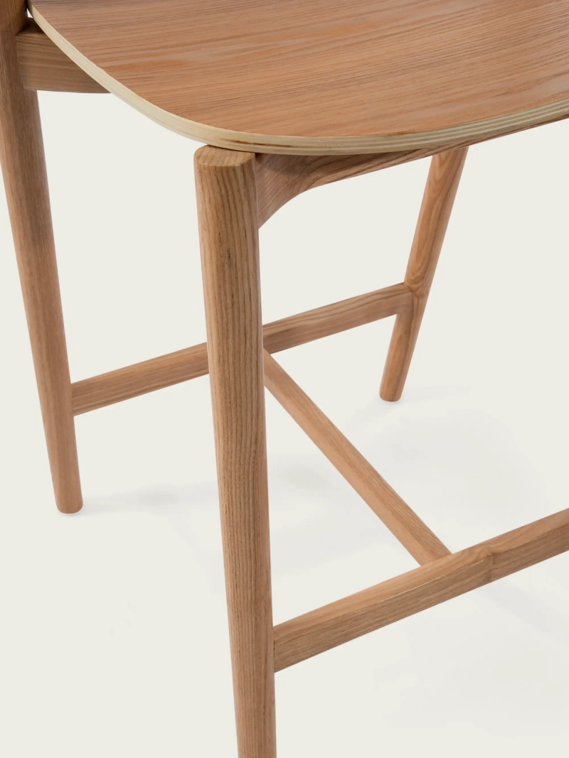 Scandinavian Bar Stool in Natural Ash - Notorius FurnMod - 1