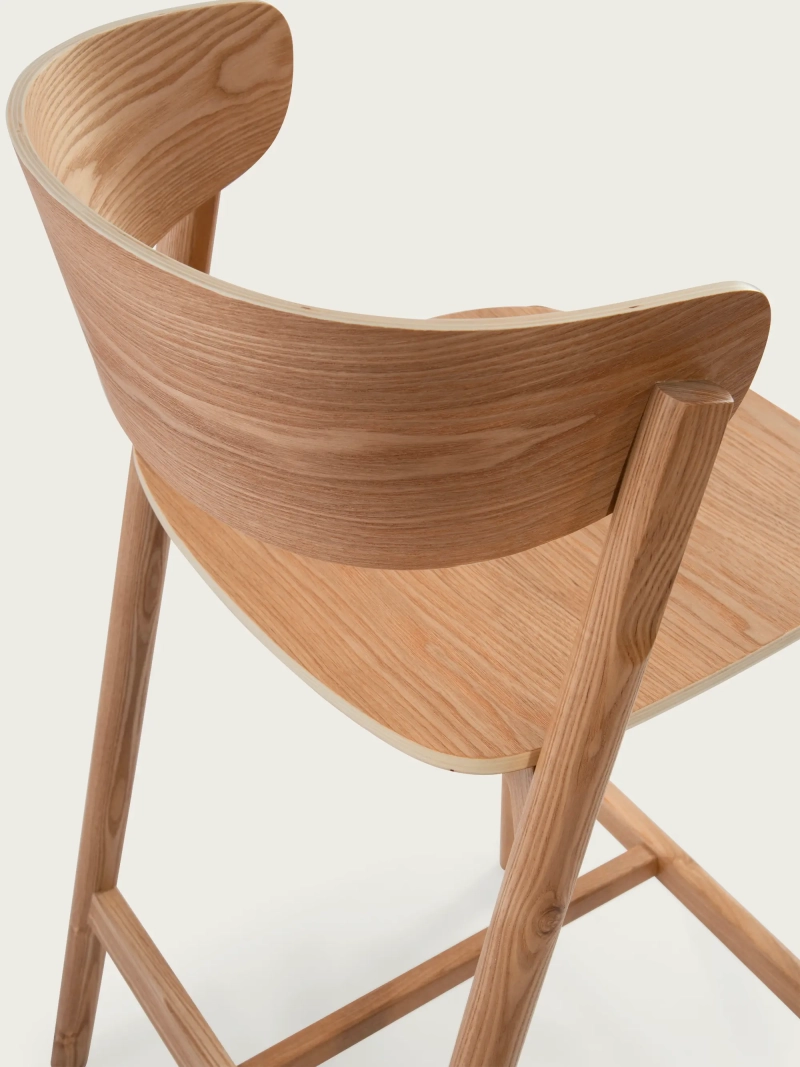 Scandinavian Bar Stool in Natural Ash - Notorius FurnMod - 4