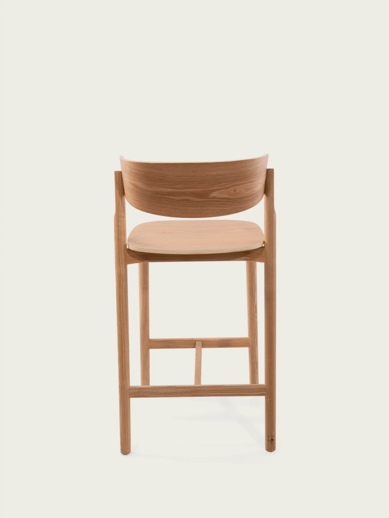 Scandinavian Bar Stool in Natural Ash - Notorius FurnMod - 9