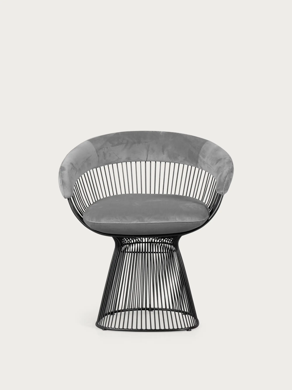 Fauteuil design en velours avec structure en acier - Albert FurnMod - 1