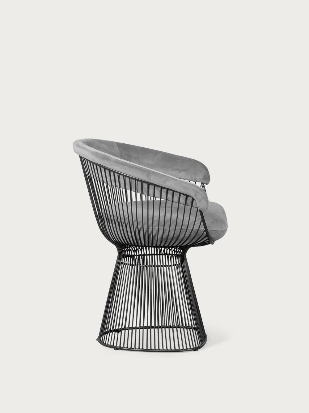 Fauteuil design en velours avec structure en acier - Albert FurnMod - 1