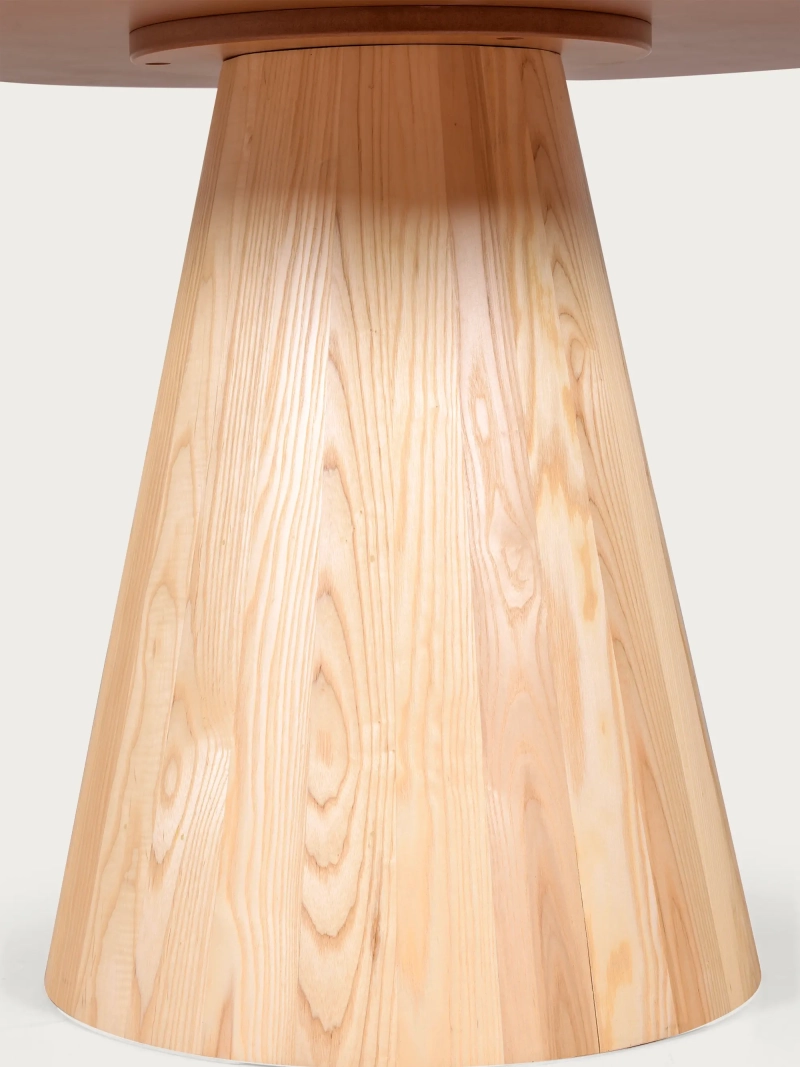 Mesa de comedor con pie central en madera de fresno (120cm) - Nest FurnMod - 5