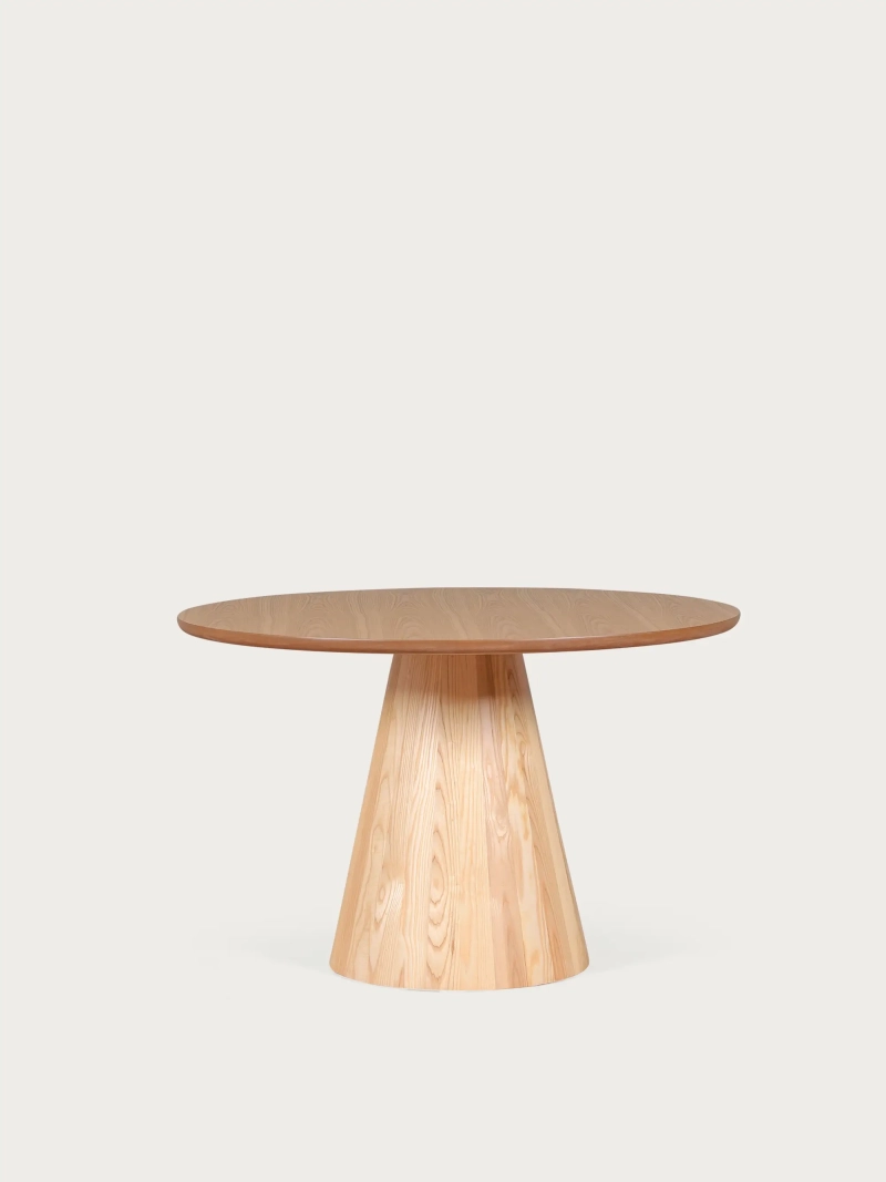 Mesa de comedor con pie central en madera de fresno (120cm) - Nest FurnMod - 5