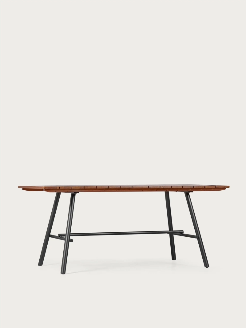 Mesa industrial de madera maciza de teca de alta gama (180x90cm) - Fare FurnMod - 6
