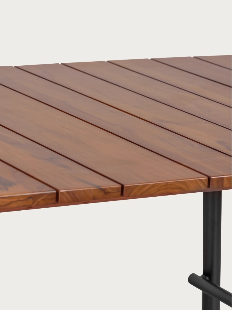 Mesa industrial de madera maciza de teca de alta gama (180x90cm) - Fare FurnMod - 3