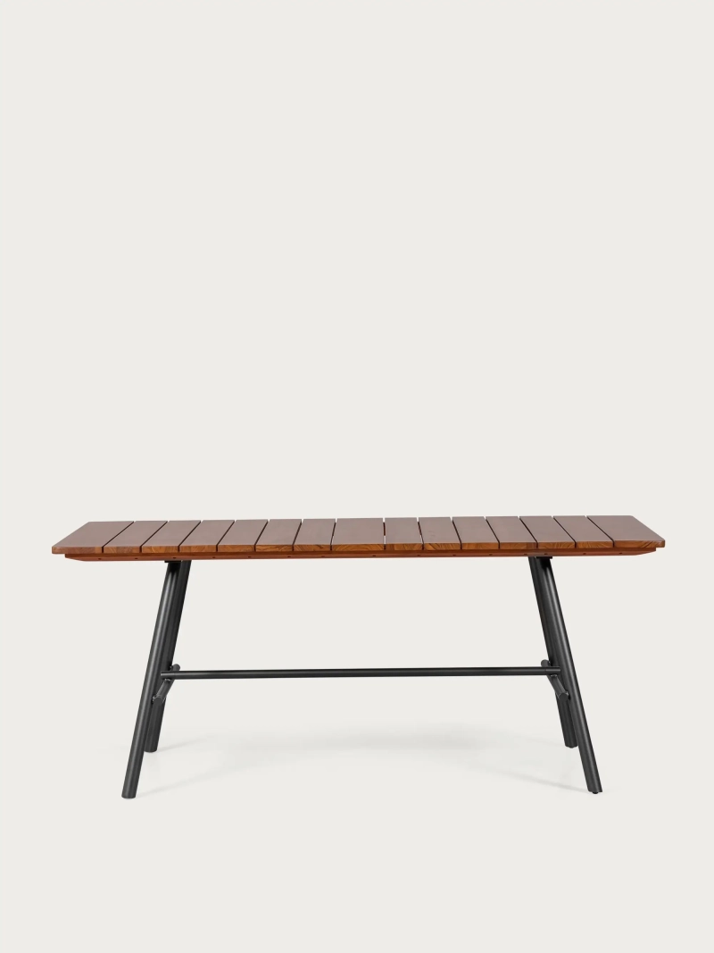 Mesa industrial de madera maciza de teca de alta gama (180x90cm) - Fare FurnMod - 8