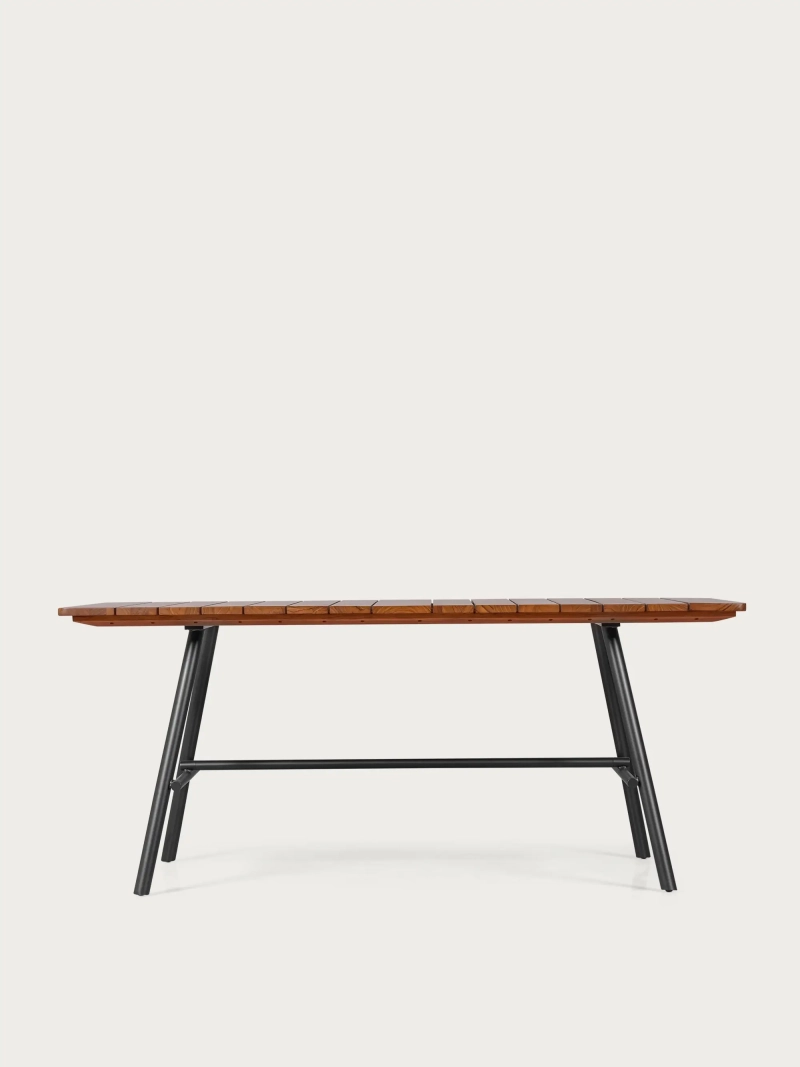 Mesa industrial de madera maciza de teca de alta gama (180x90cm) - Fare FurnMod - 9