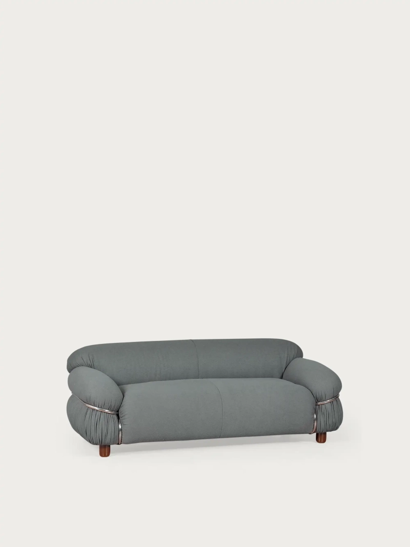 Zweisitzer-Sofa, gepolstert mit Sherpa-Stoff - Olympia FurnMod - 1