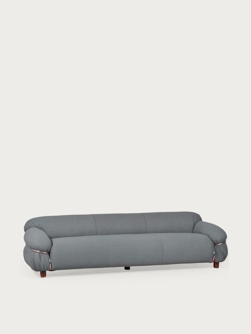 Driezitsbank bekleed met Sherpa-stof - Geen Olympia FurnMod - 1