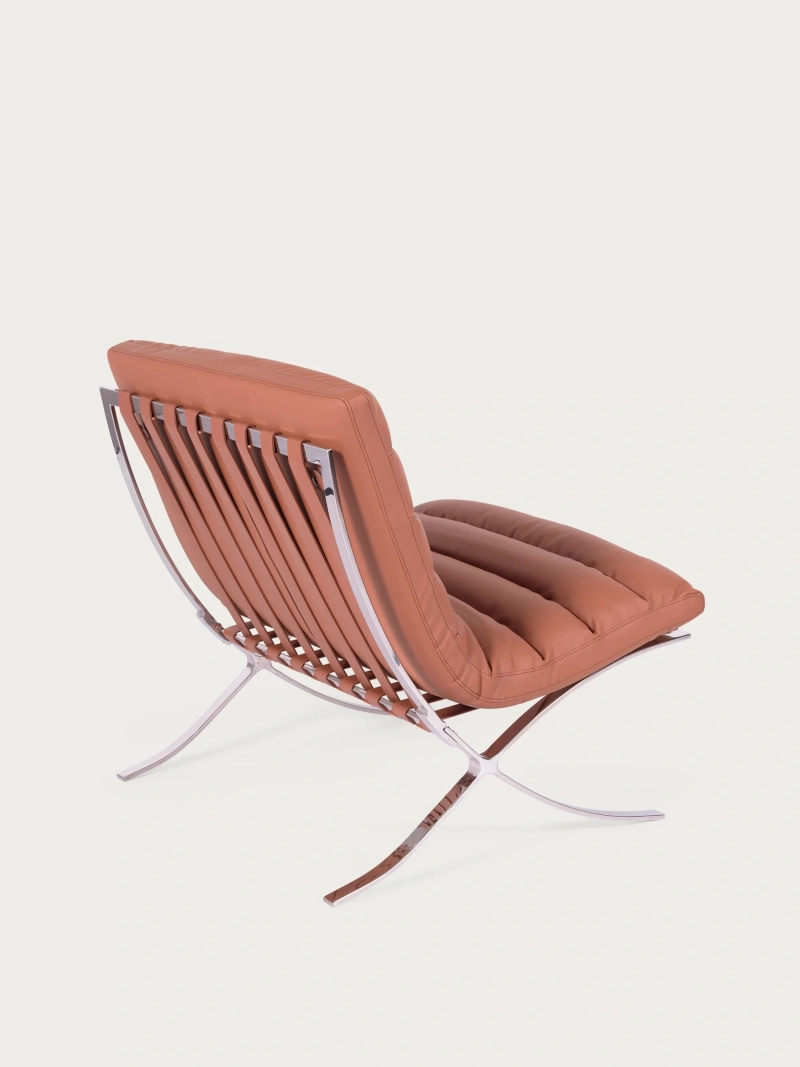 Fotoliu de design din oțel inoxidabil și piele sintetică - Torino FurnMod - 15
