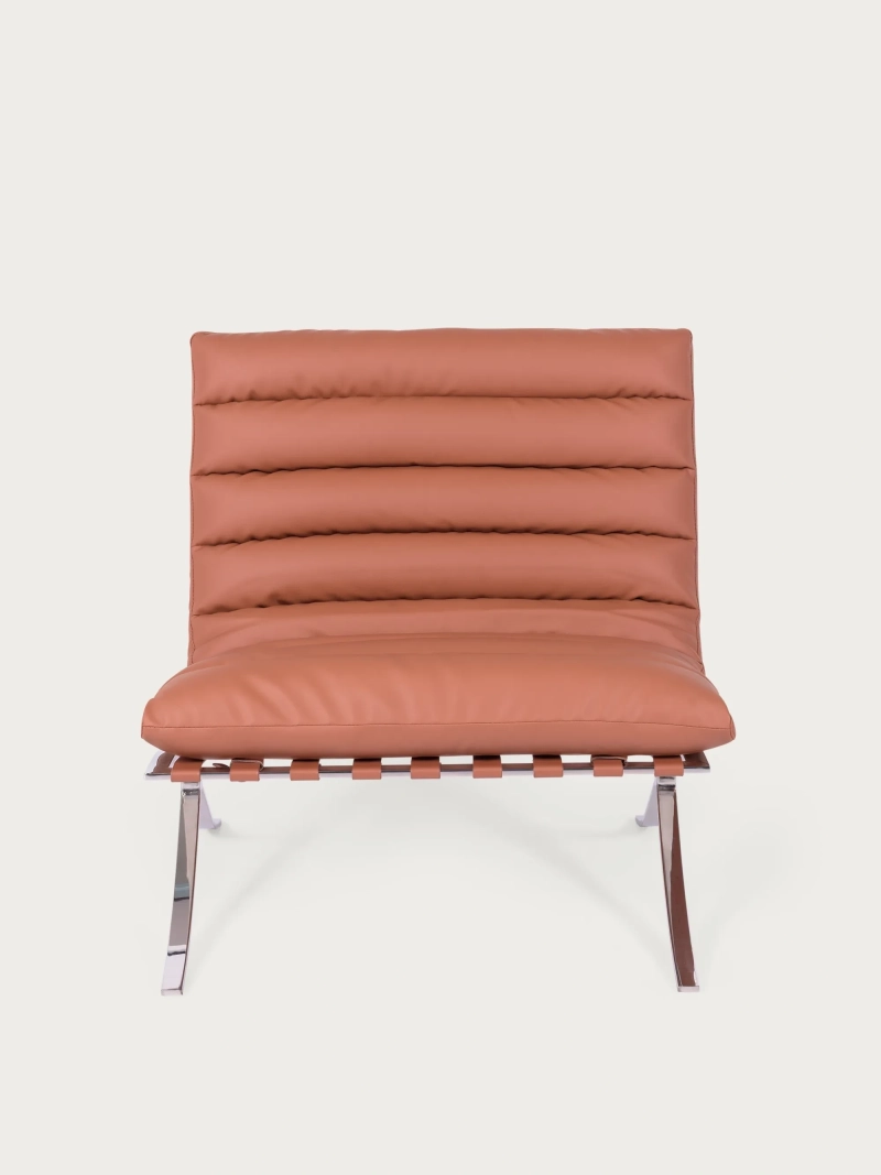 Sillón de diseño en acero inoxidable y piel sintética - Torino FurnMod - 10