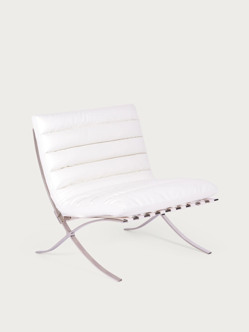 Sillón de diseño en acero inoxidable y piel sintética - Torino FurnMod - 17