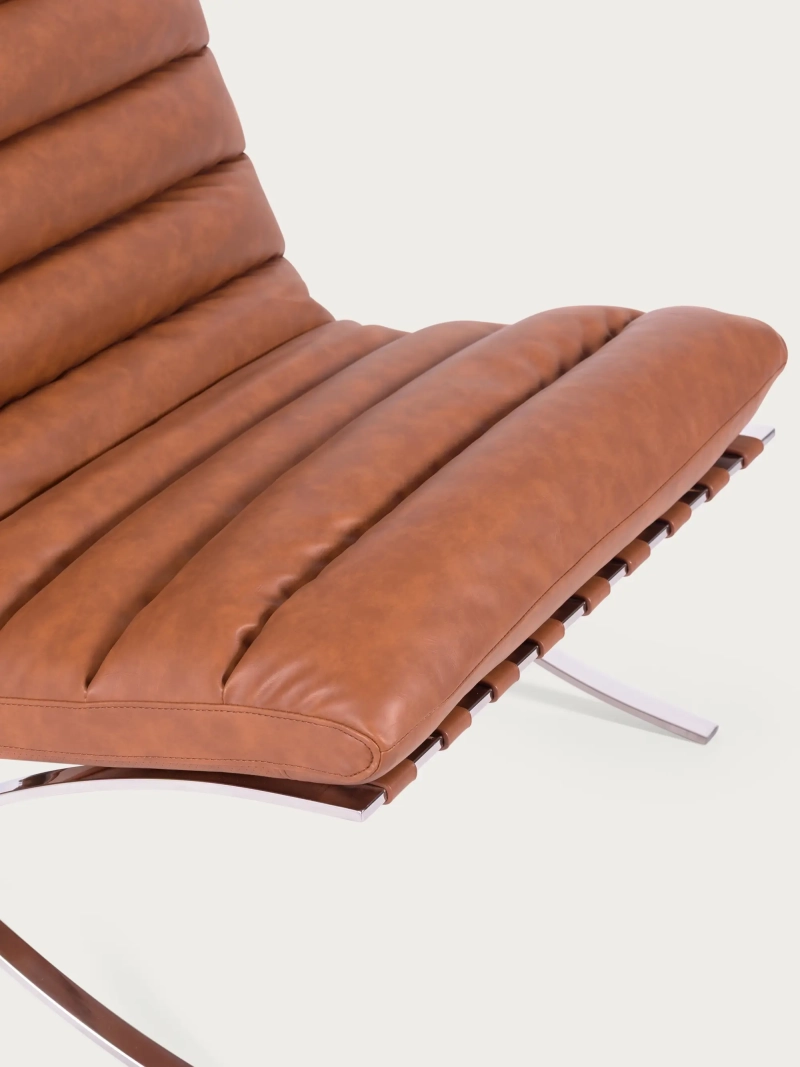 Sillón de diseño en acero inoxidable y piel sintética - Torino FurnMod - 28