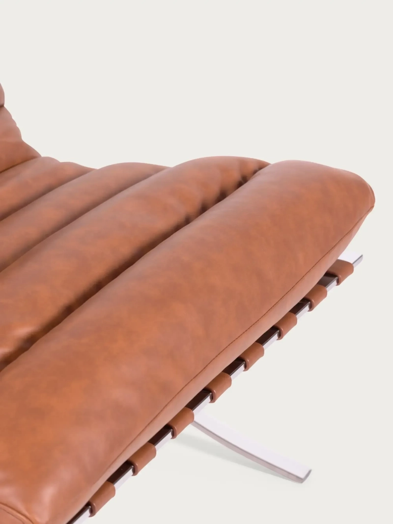 Sillón de diseño en acero inoxidable y piel sintética - Torino FurnMod - 27