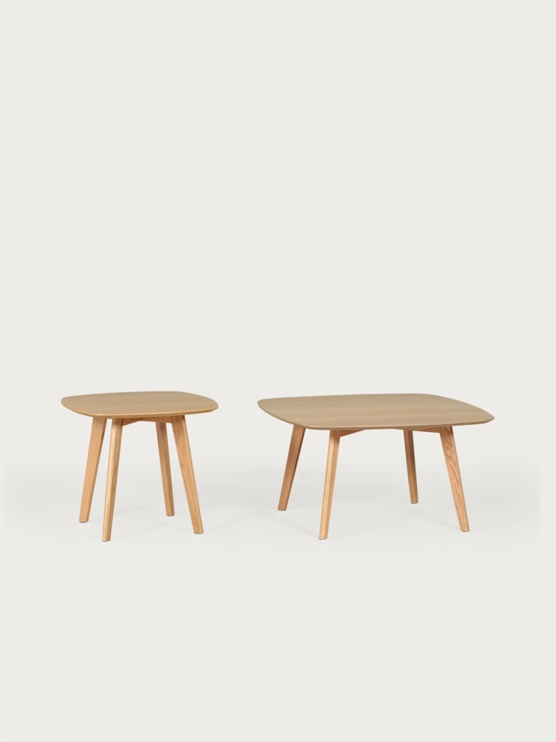 Set of Solid Oak Wood Side Tables - Northpole FurnMod - 1