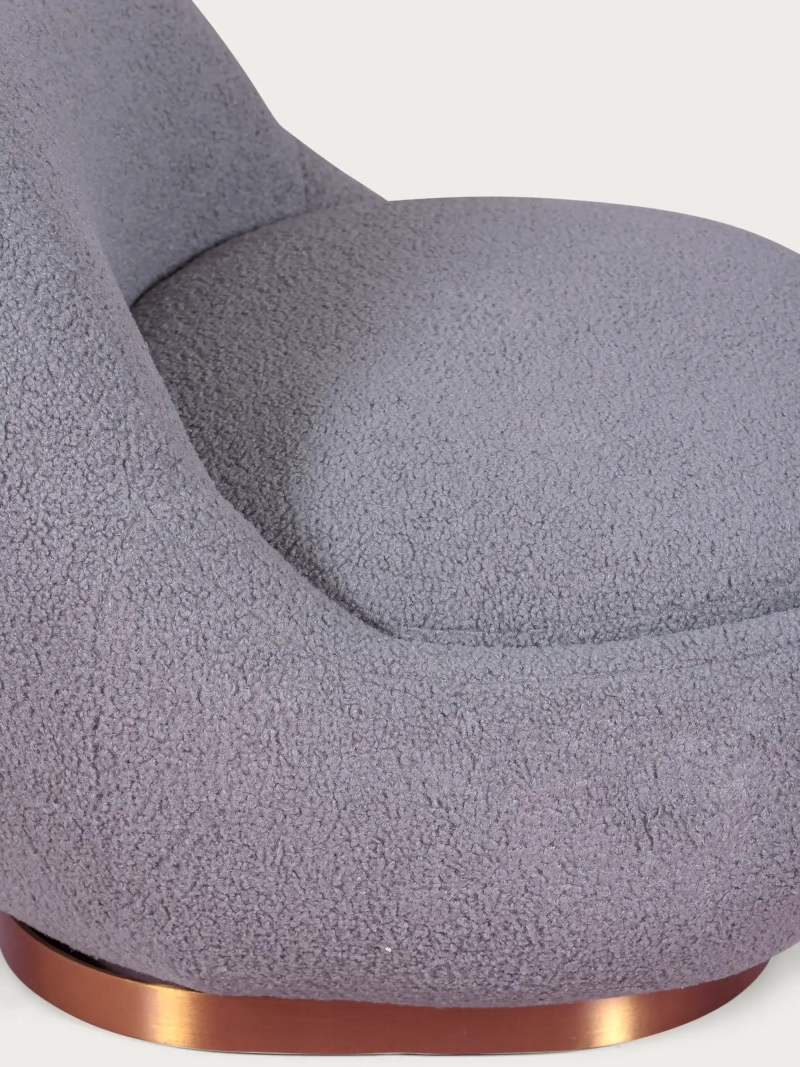 Sillón giratorio de diseño tapizado algodón - Corsica FurnMod - 5