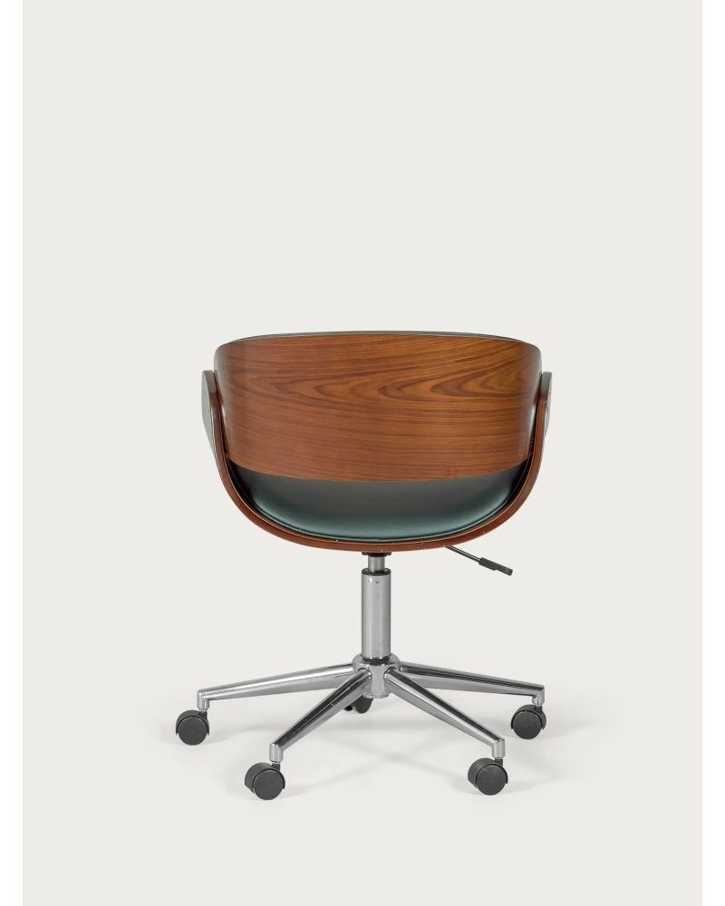 Sillón Oficina en Madera de Nogal y Cojín de Polipiel - Burrow FurnMod - 8