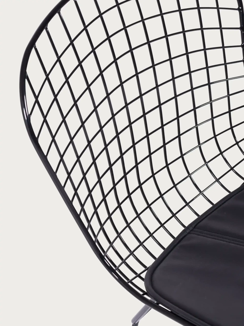 Black stainless steel dining chair with cushion - Berta FurnMod - 13