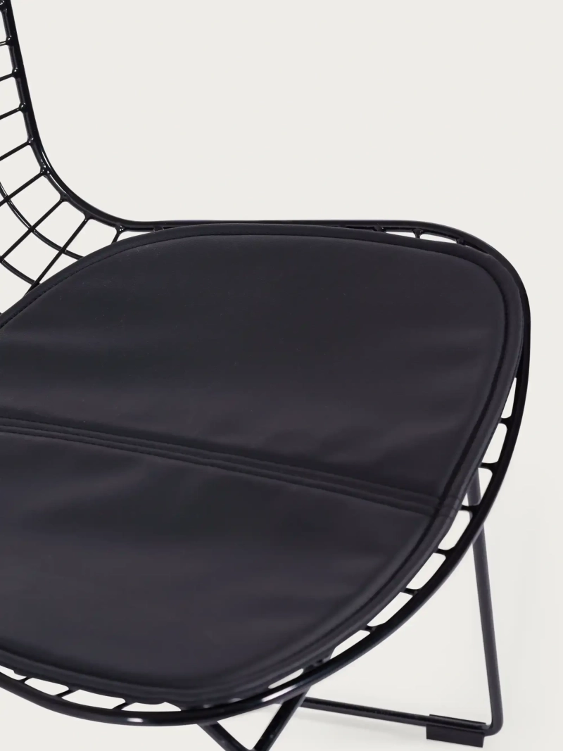 Black stainless steel dining chair with cushion - Berta FurnMod - 3