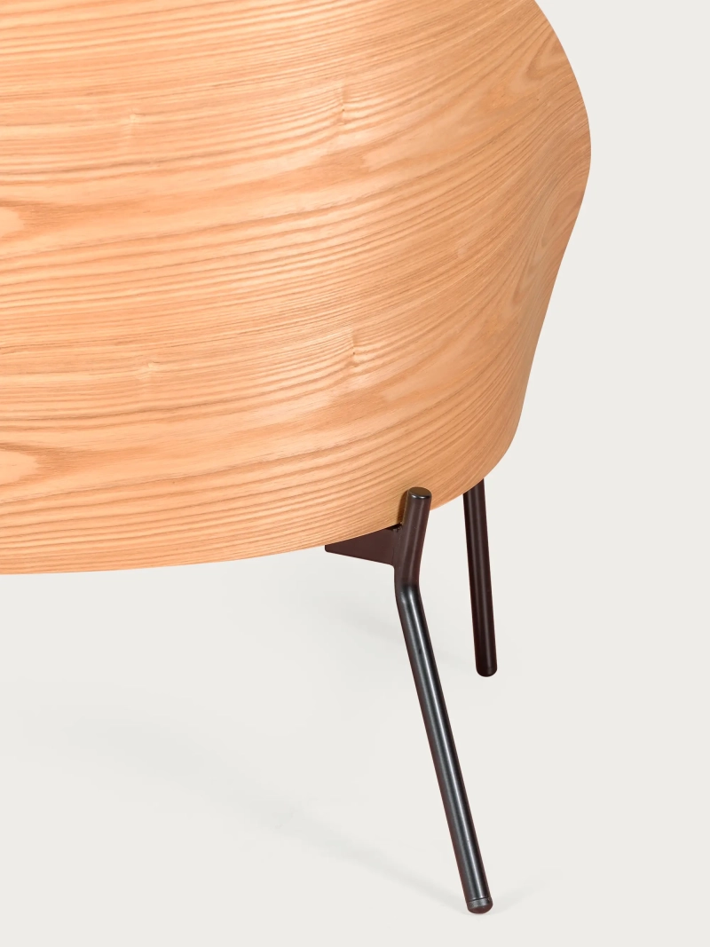 Nordic sohva pähkinäpuuta ja verhoiltu puuvillalla - Earth FurnMod - 3