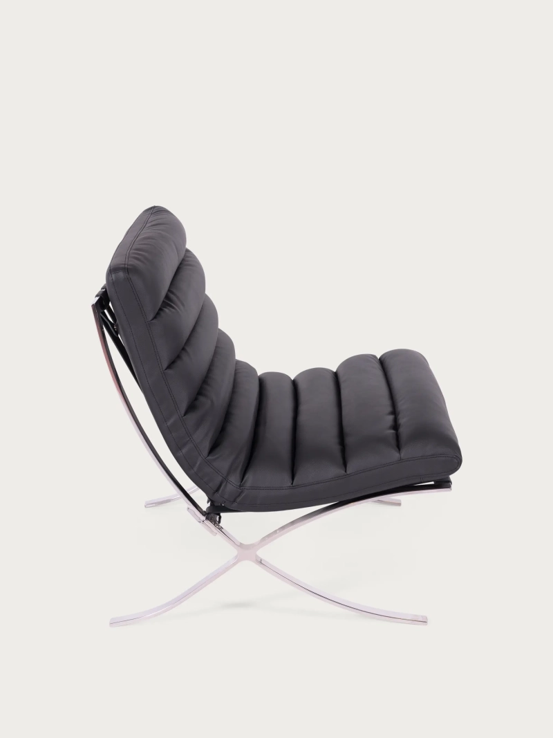 Designové křeslo z nerezové oceli a syntetické kůže - Torino FurnMod - 1