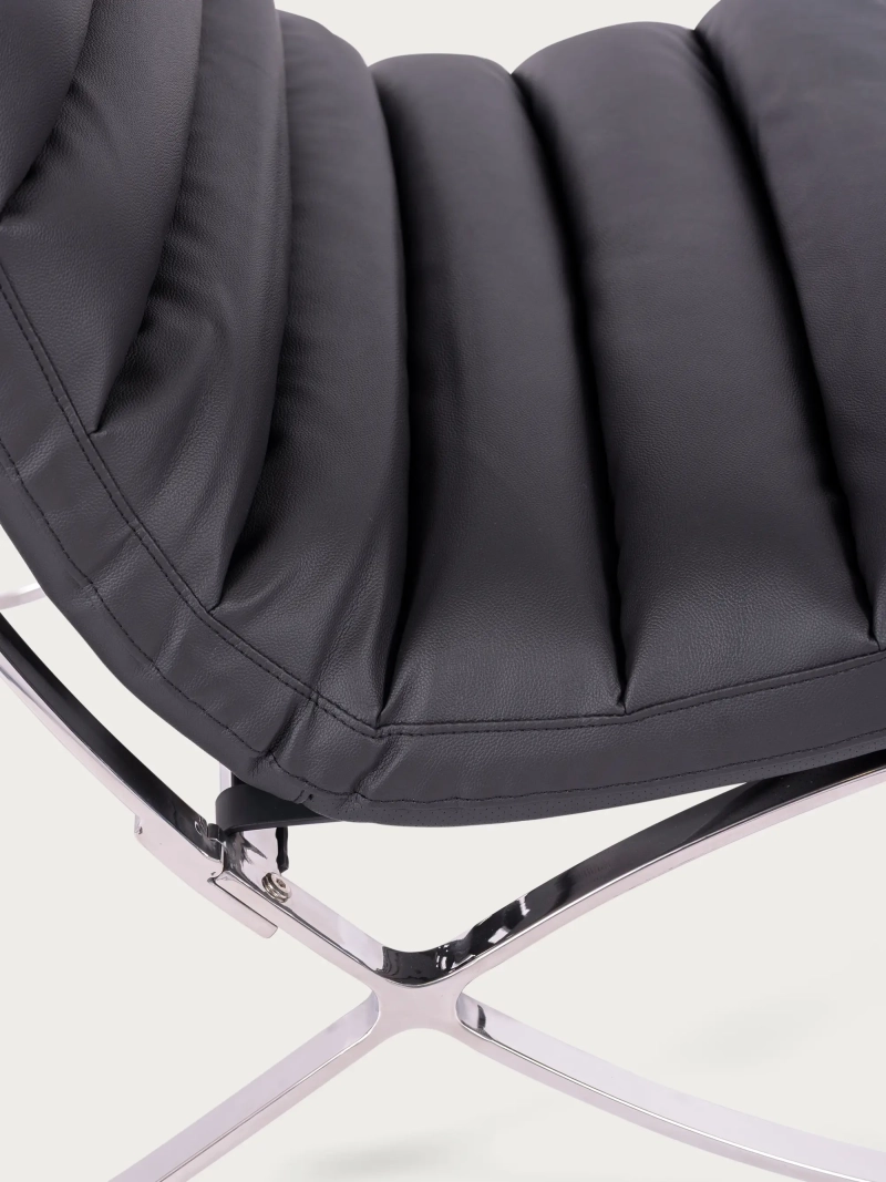Design fotel rozsdamentes acélból és műbőrből - Torino FurnMod - 4