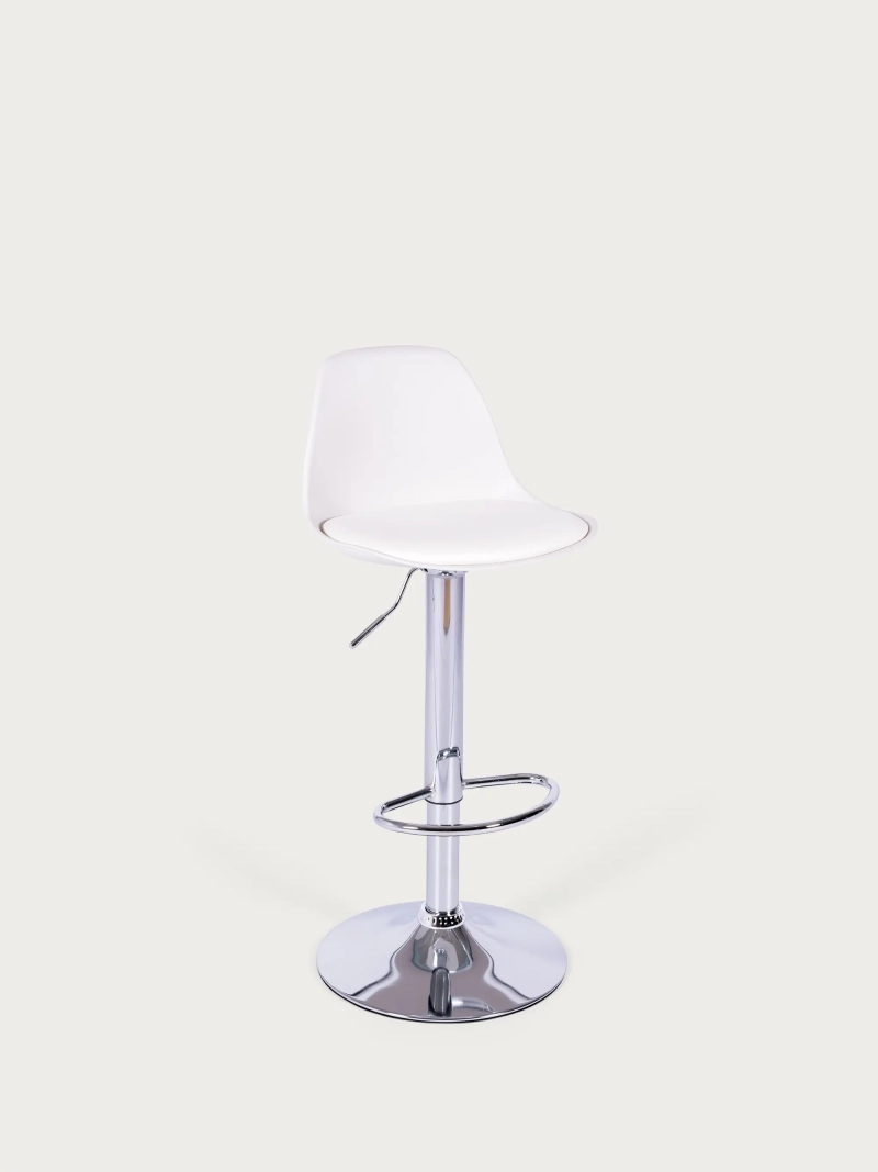 Taburete de bar ajustable con cojín acolchado y reposapiés - Kansas FurnMod - 1