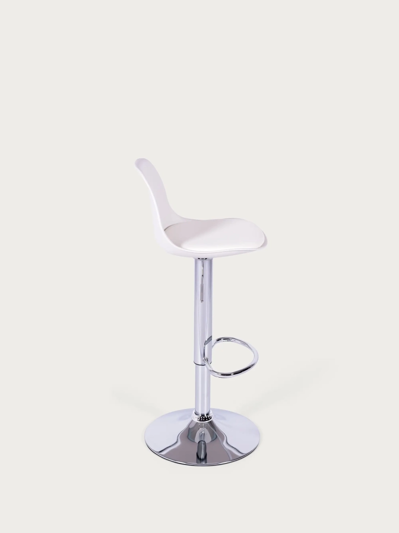 Taburete de bar ajustable con cojín acolchado y reposapiés - Kansas FurnMod - 2