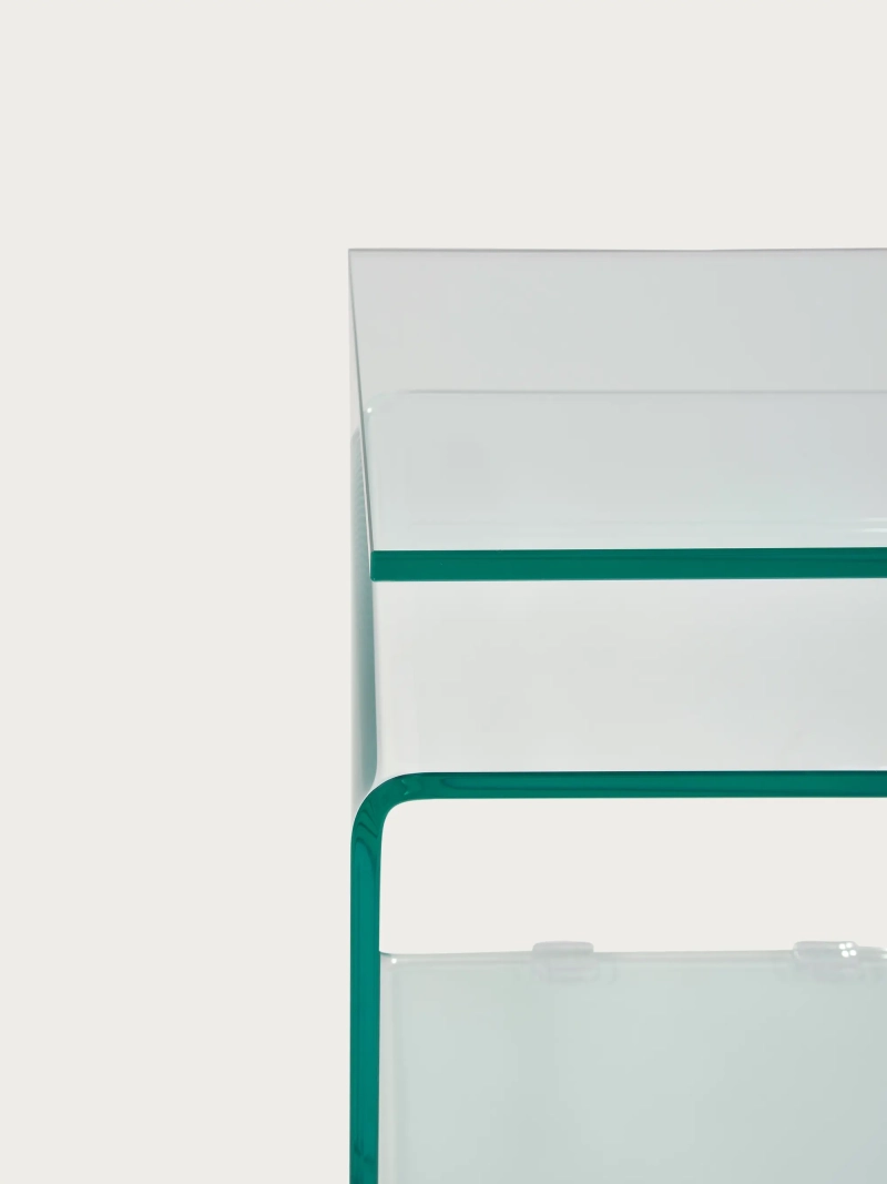 Mesa auxiliar de cristal en forma de S - Ice FurnMod - 3