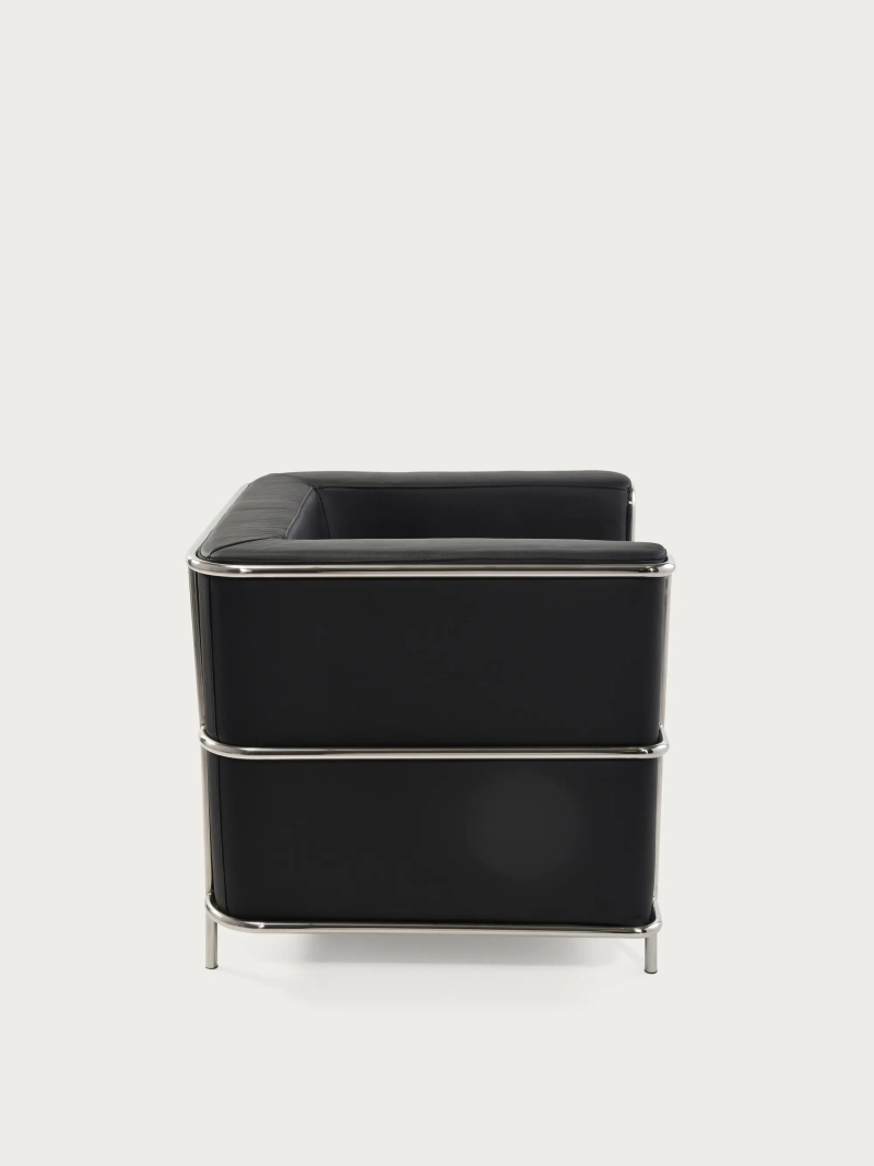 Kubisk designfåtölj i italienskt läder - Torino FurnMod - 1