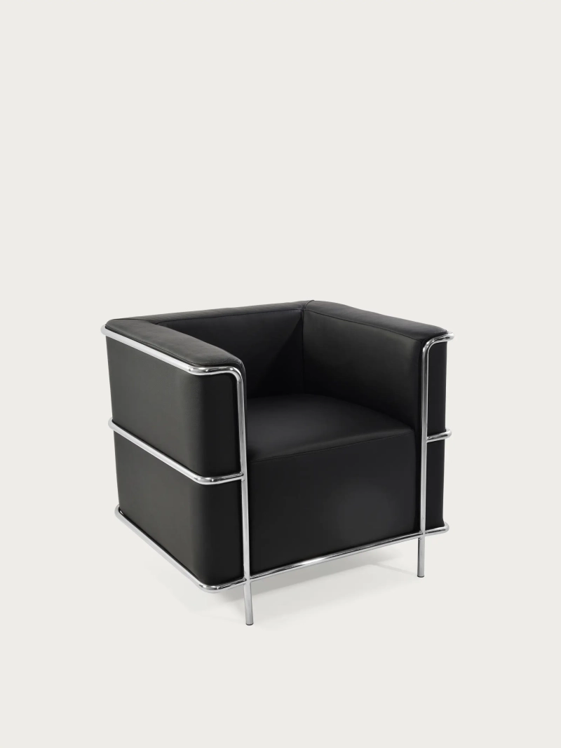 Cubic design armchair in Italian leather - Torino FurnMod - 1