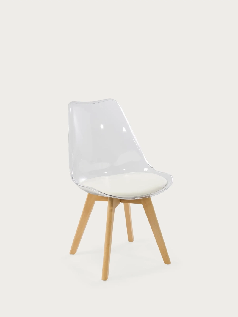 Nordic stol med genomskinlig sits och dyna Verona FurnMod - 1