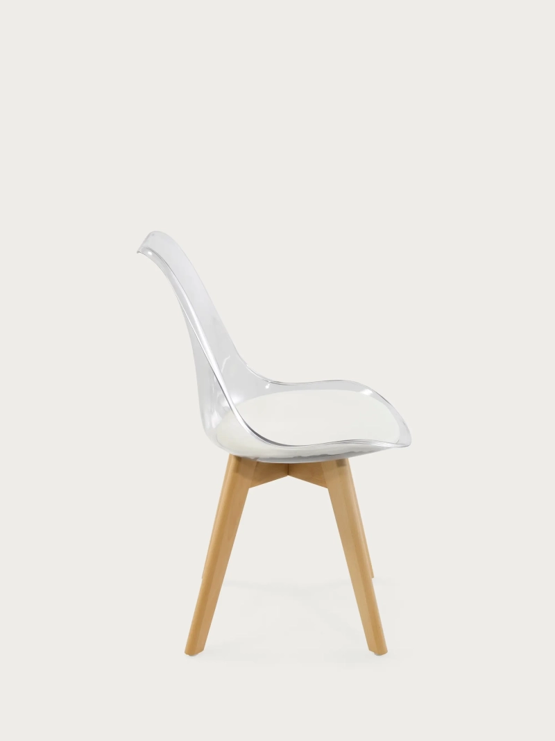 Nordic chaise avec assise et coussin transparents - Verona FurnMod - 1