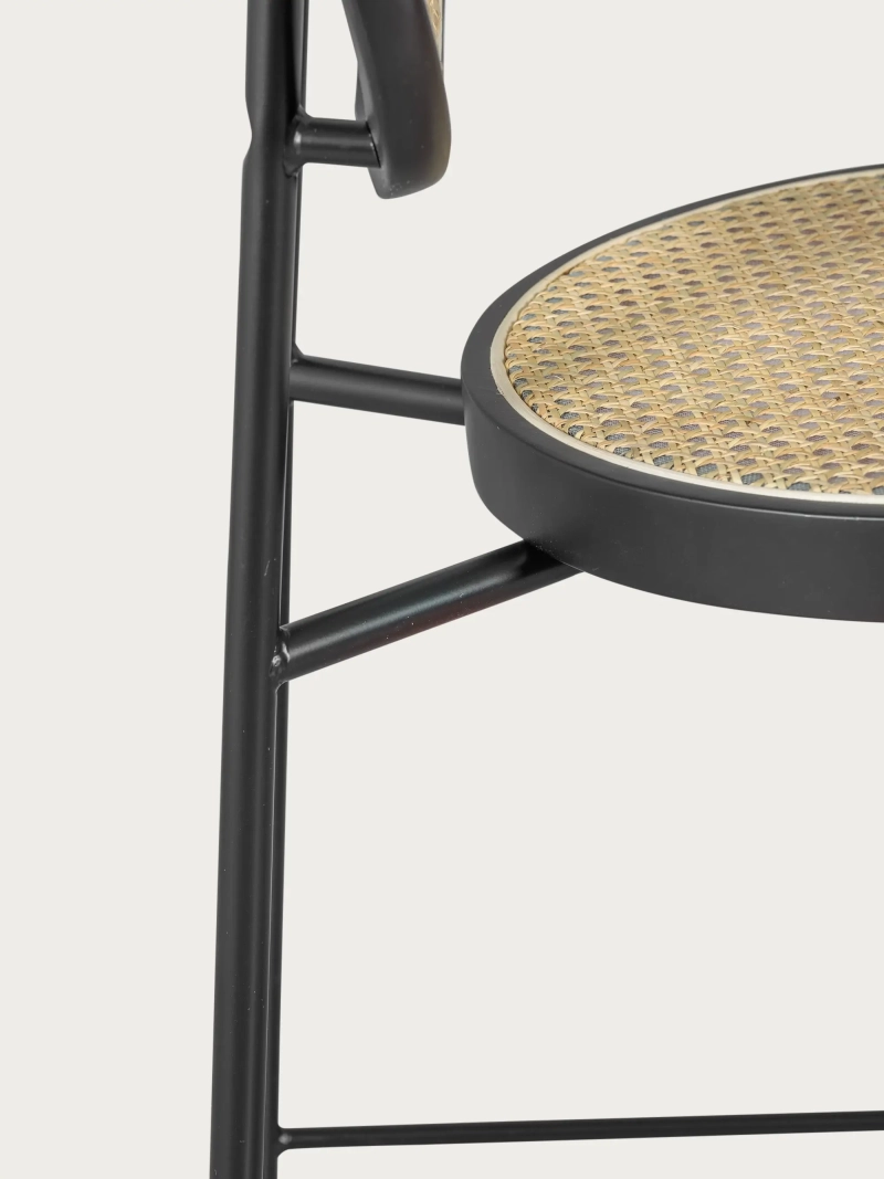 stolček vintage s klasično obliko iz naravnega ratana (65 cm) - North FurnMod - 14