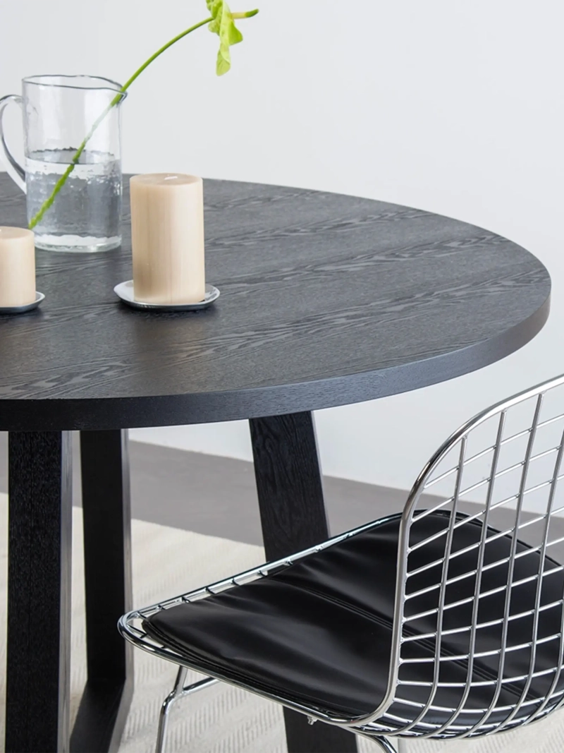 Round eettafel in essen natuur (115cm) - Soho FurnMod - 12