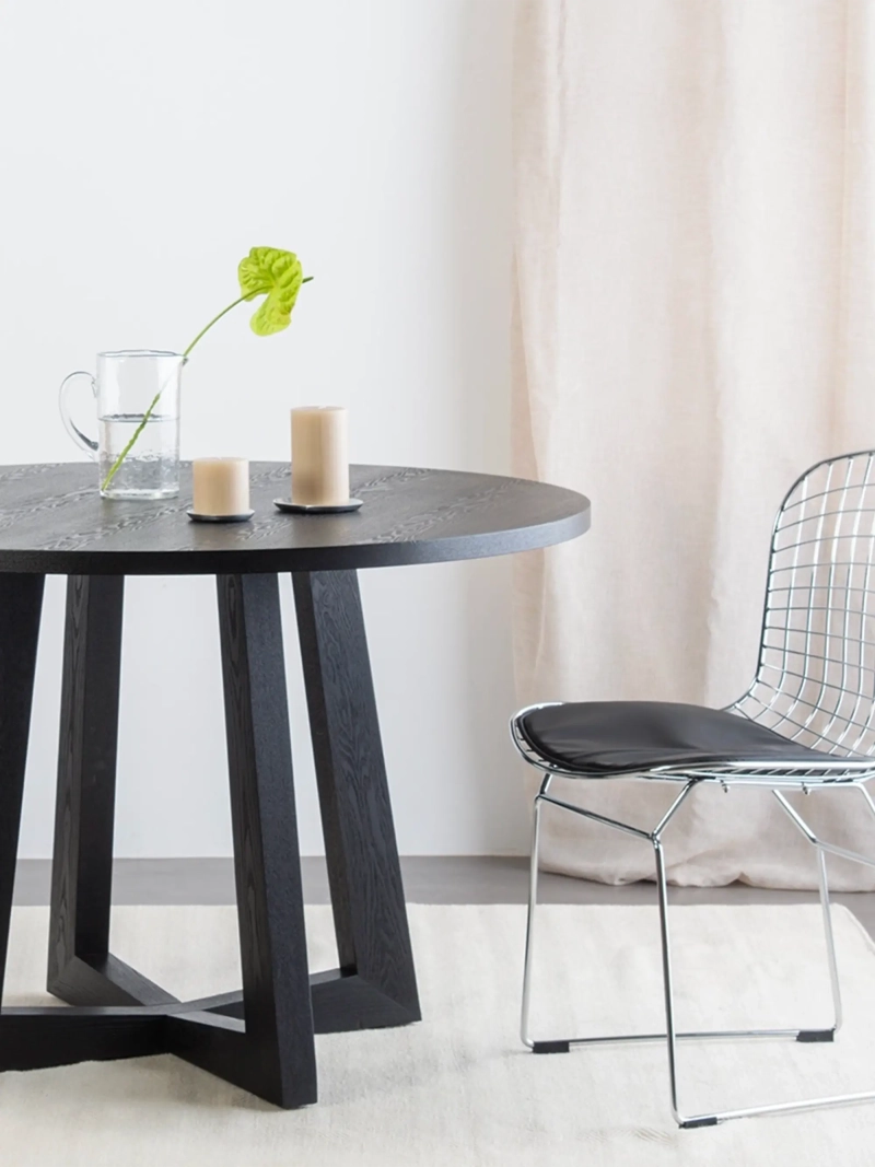 Round eettafel in essen natuur (115cm) - Soho FurnMod - 7