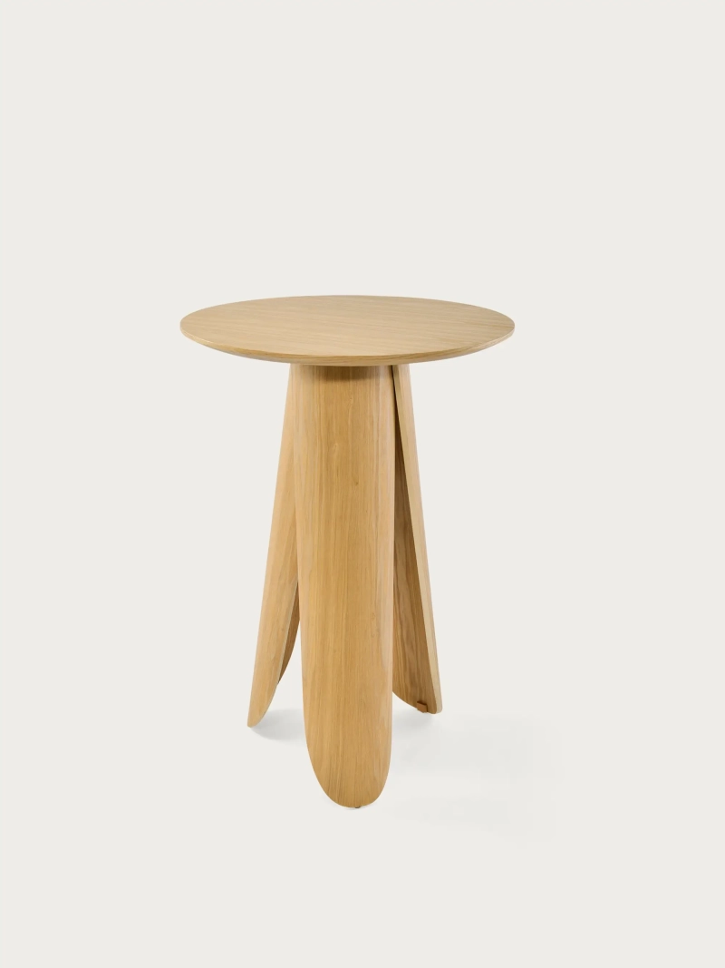 Mesa alta redonda en madera de fresno (70cm) - Pluto FurnMod - 1
